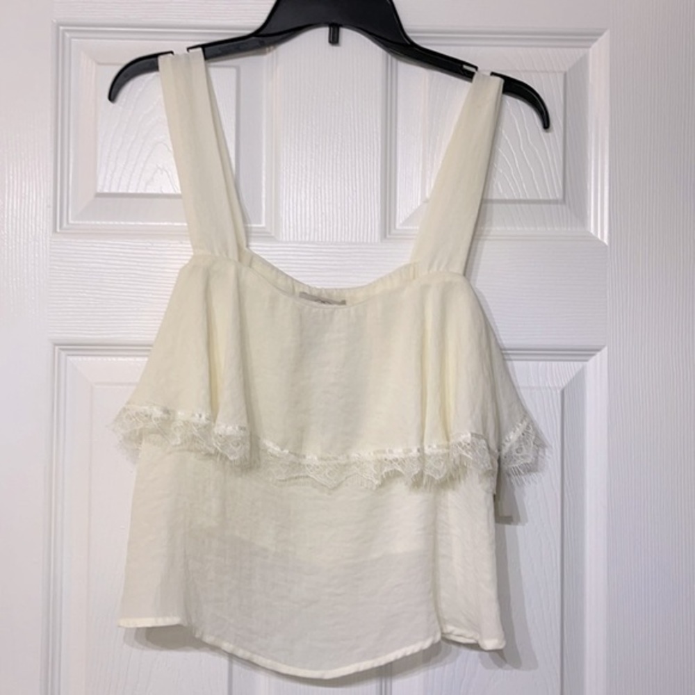 CAD RUFFLE LACE TANK CREAM - Picture 4 of 6